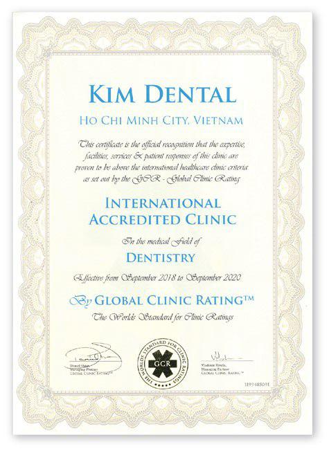 INTERNATIONAL DENTAL STANDARDS CGR – CLINIC GLOBAL RATING